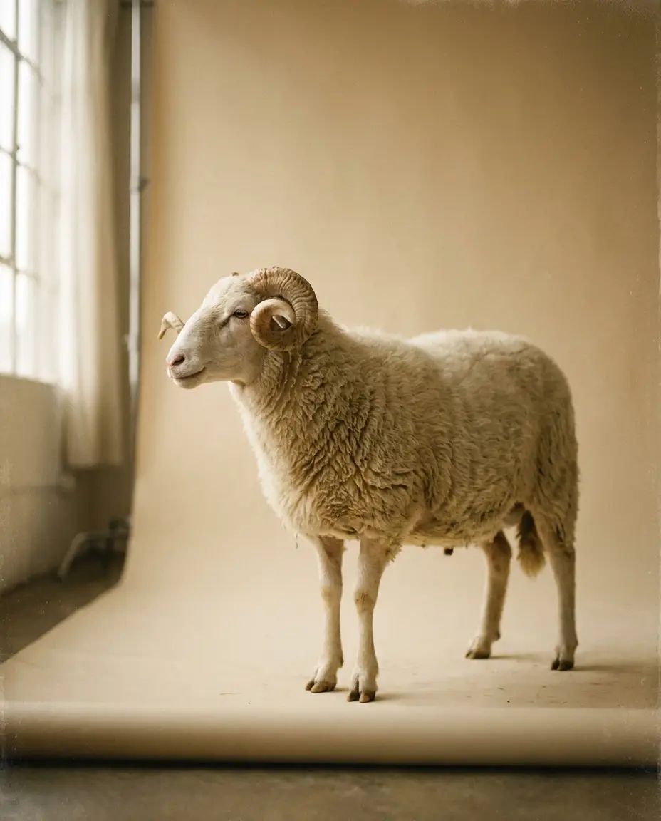 Cream-white Assaf dual-purpose sheep